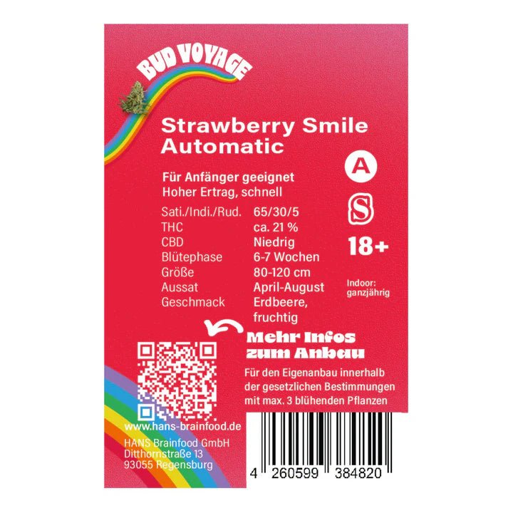 Strawberry Smile Auto BudVoyage - MirageSeedsBud VoyageStrawberry Smile Auto BudVoyageCannabissamen